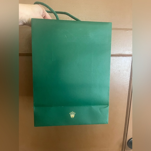 Rolex // Green Shopping Bag // Small - Picture 5 of 7